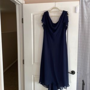 Perfect navy blue sheer dress